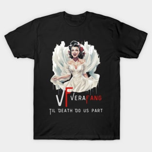 Vera Fang Vampire Halloween Bridal Costume retro parody funny fashion T-Shirt